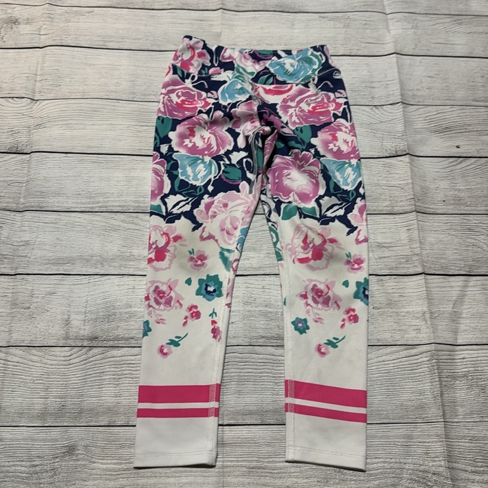 BCG Pink & Blue Floral Design Leggings size XS